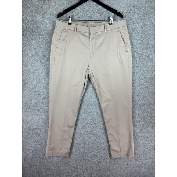 Bonobos Pants Mens 36x30 Beige Slim Fit Wednesday Chino Casual Dress Flat Front